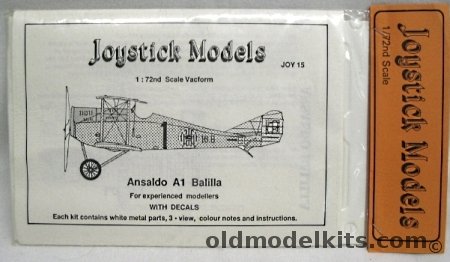 Joystick 1/72 Ansaldo A1 Balilla, 15 plastic model kit